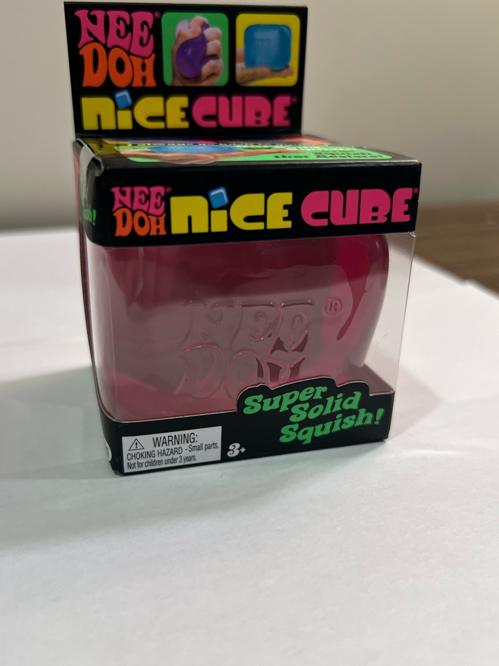 Viral, rare! NeeDoh Nice Cube Super Solid Squishy - Pink 🩷New, unopened*